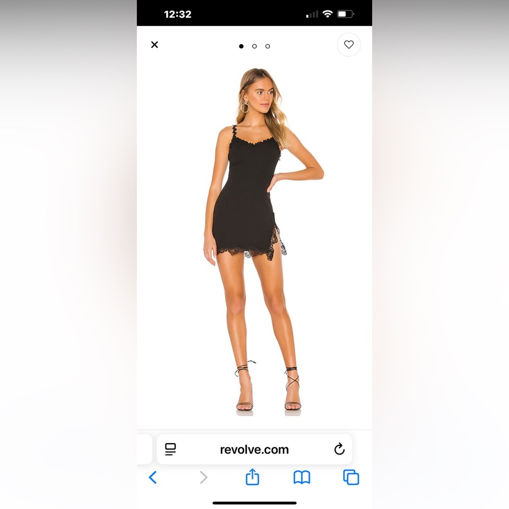 Superdown Black Lace Mini Dress